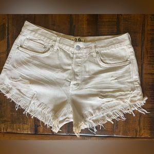 Free people we the free tan denim shorts size 29